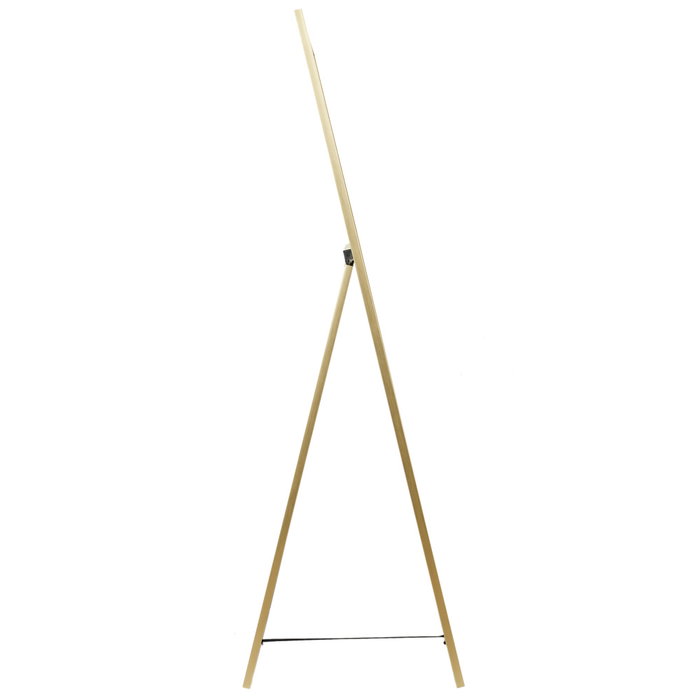 Home Deco Factory Espejo de Pared Grande con Marco Dorado, 35 x 124 cm, Estructura de MDF y PS con Espejo de Vidrio