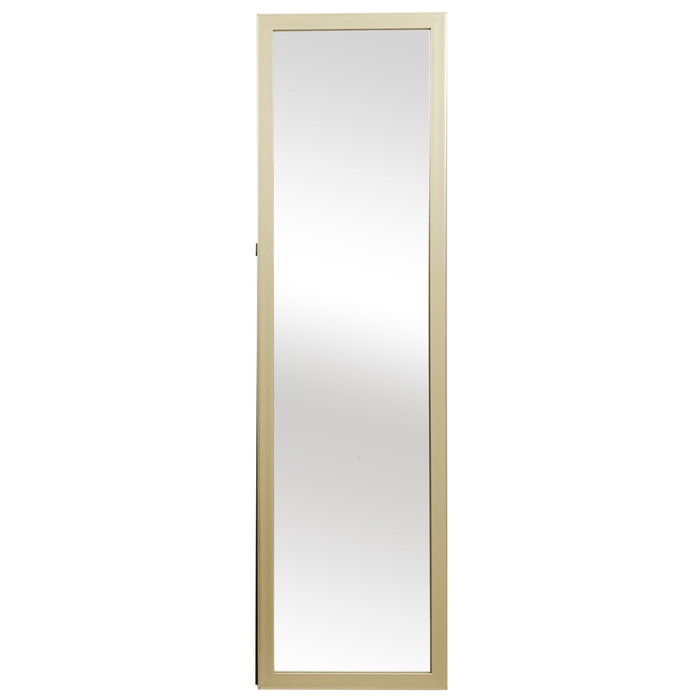 Home Deco Factory Espejo de Pared Grande con Marco Dorado, 35 x 124 cm, Estructura de MDF y PS con Espejo de Vidrio