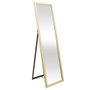 Home Deco Factory Espejo de Pared Grande con Marco Dorado, 35 x 124 cm, Estructura de MDF y PS con Espejo de Vidrio
