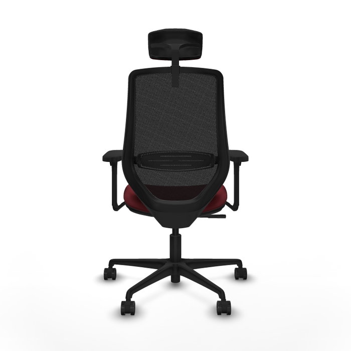 PIQUERAS Y CRESPO Silla de oficina Mardos con mecanismo Sincro, Granate y Negro