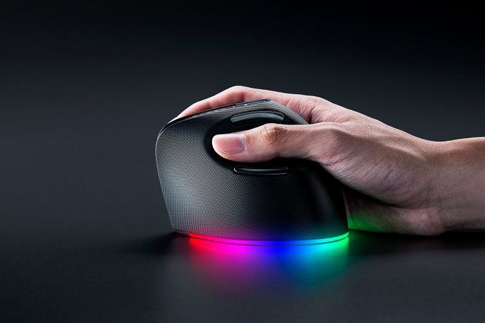 Razer RZ01-05250100-R3G1 Ratón Vertical Inalámbrico RF Wireless + Bluetooth + USB Type-C Óptico 30000 DPI Negro para Mano Derecha