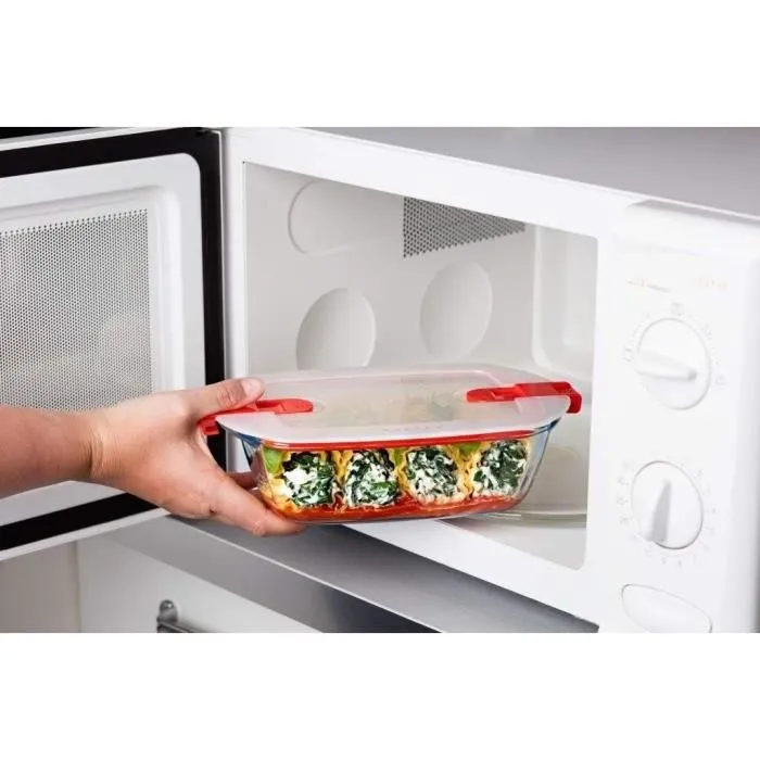 Pyrex® Cook&Heat Recipiente Hermético Rectangular de Vidrio 1,1 L