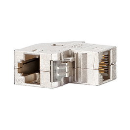 METZ CONNECT 1309A1-I Módulo de Acoplamiento RJ-45 8P8C Categoría EA, Conector Hembra a Hembra, Color Plata