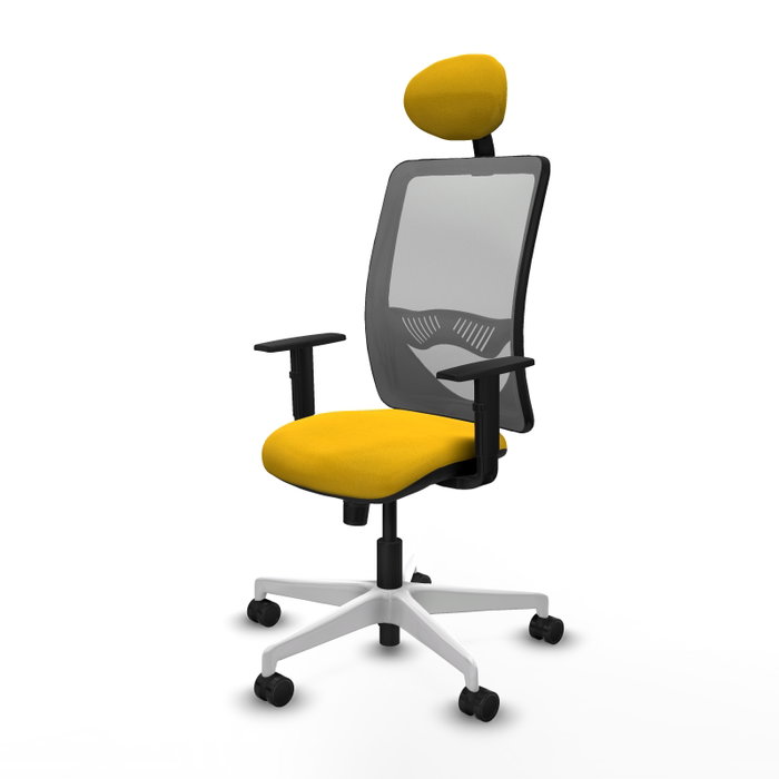 PIQUERAS Y CRESPO Silla de oficina Zulema con mecanismo Sincro, Amarillo y Gris PIQUERAS Y CRESPO Silla de oficina Zulema con mecanismo Sincro, Amarillo y Gris
