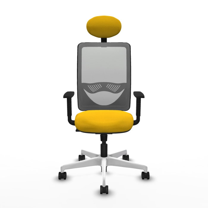 PIQUERAS Y CRESPO Silla de oficina Zulema con mecanismo Sincro, Amarillo y Gris PIQUERAS Y CRESPO Silla de oficina Zulema con mecanismo Sincro, Amarillo y Gris