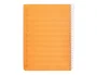 Liderpapel Cuaderno espiral A5 Pautaguía Tapa Plástico 80h 90gr Cuadro Pautado 4mm Color Naranja