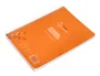Liderpapel Cuaderno espiral A5 Pautaguía Tapa Plástico 80h 90gr Cuadro Pautado 4mm Color Naranja