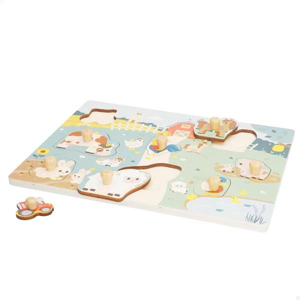 Color Baby Puzzle Madera Dinosaurio 29,5x25x21,5 cm - Modelos Surtidos