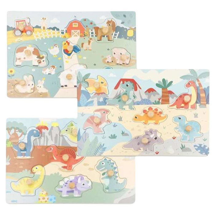 Color Baby Puzzle Madera Dinosaurio Modelos Surtidos