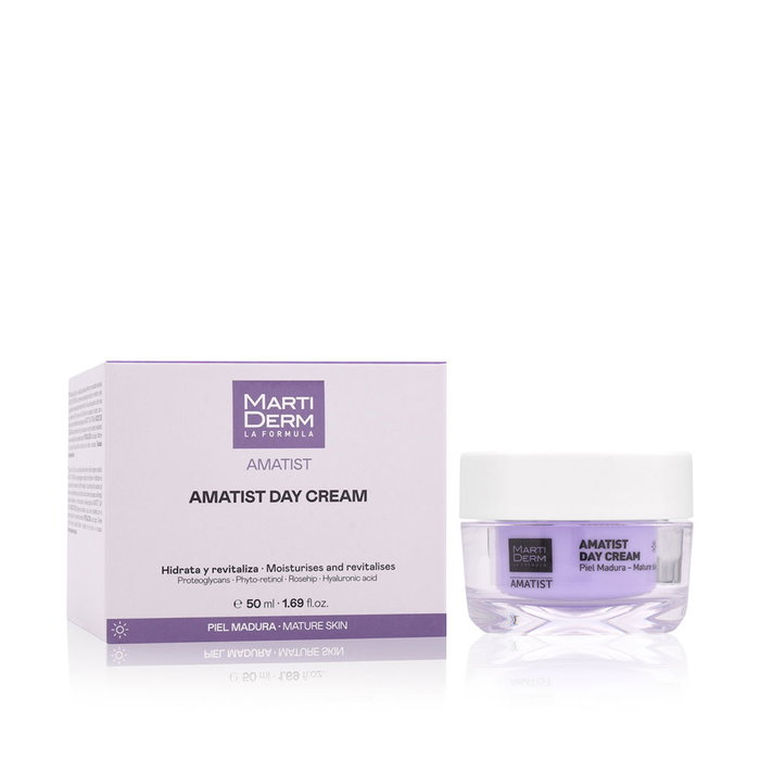 MartiDerm Amatist Crema de Día 50 ml - Con Proteoglicanos, Phyto-Retinol, Rosa Mosqueta y Ácido Hialurónico para Hidratar y Revitalizar Pieles Maduras MartiDerm Amatist Crema de Día 50 ml - Con Proteoglicanos, Phyto-Retinol, Rosa Mosqueta y Ácido Hialurónico para Hidratar y Revitalizar Pieles Maduras