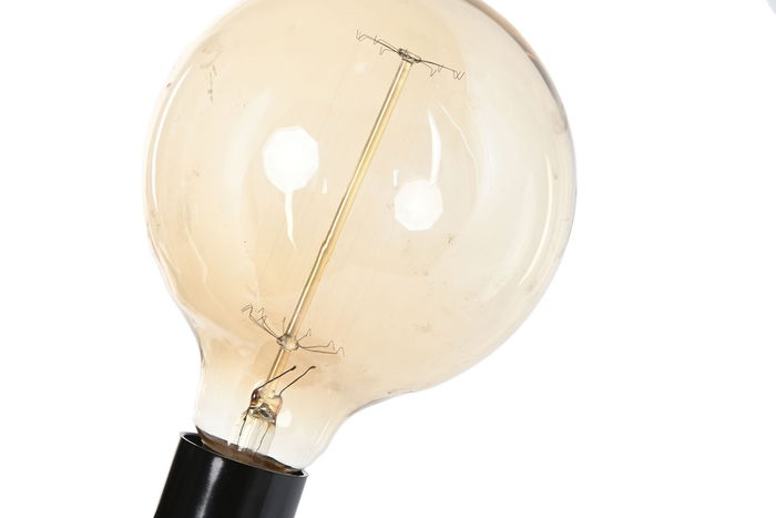 DKD Home Decor Lámpara Sobremesa Rino Negro Resina 21.7 x 29 x 35 cm