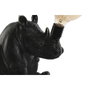 DKD Home Decor Lámpara de Sobremesa de Resina Rino Negro
