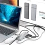 AISENS - USB-C DOCK 12 EN 1, USB-C A 2XHDMI, 1XRJ45, 3XUSB-A, 2XUSB-C, 1XUSB-C PD, 1XAUDIO, 1XSD, 1XMICRO SD, GRIS, 15CM