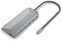 Aisens USB-C Dock 12 en 1 con 2xHDMI 4K, RJ45 y PD 100W, Gris