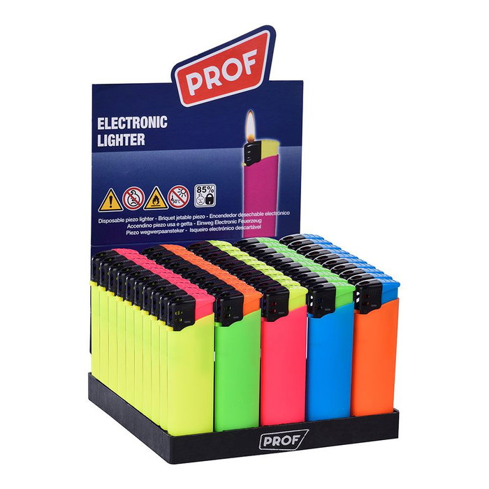 Prof Encendedor Electrónico Rubber Touch Colores Surtidos euro/u