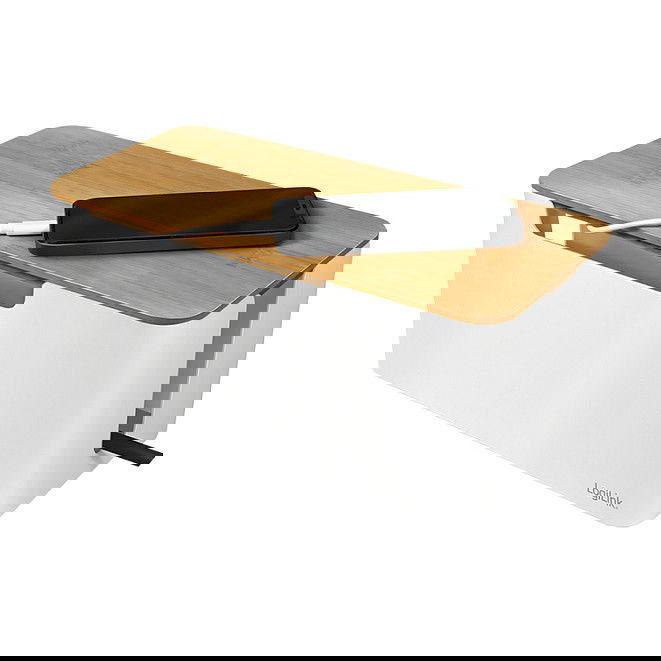 LogiLink KAB0075 Caja Organizadora de Cables con Tapa de Bambú 320 x 140 x 130 mm, Blanca LogiLink KAB0075 Caja Organizadora de Cables con Tapa de Bambú 320 x 140 x 130 mm, Blanca