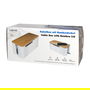 LogiLink KAB0075 Caja Organizadora de Cables con Tapa de Bambú 320 x 140 x 130 mm, Blanca