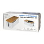 LogiLink Caja de Gestión de Cables con Tapa de Bambú, Blanco