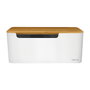 LogiLink Caja de Gestión de Cables con Tapa de Bambú, Blanco