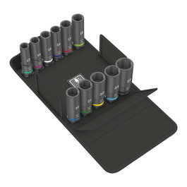 Wera 8790 C Impaktor Deep Set 1 Juego de llaves de impacto de 11 piezas 1/2 pulgada Métrico