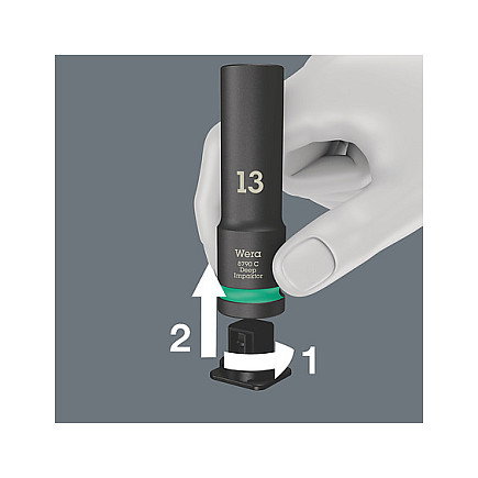 Wera 8790 C Impaktor Deep Set 1 Juego de llaves de impacto de 11 piezas 1/2 pulgada Métrico