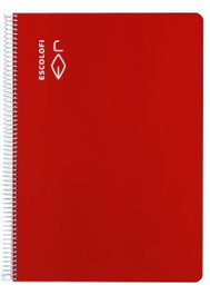 ESCOLOFI Bloc Montessori A4 Tapa Dura con Margen Rojo (Set de 5)
