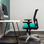 PIQUERAS Y CRESPO Silla de oficina Yunquera con mecanismo Sincro, Crema y Negro