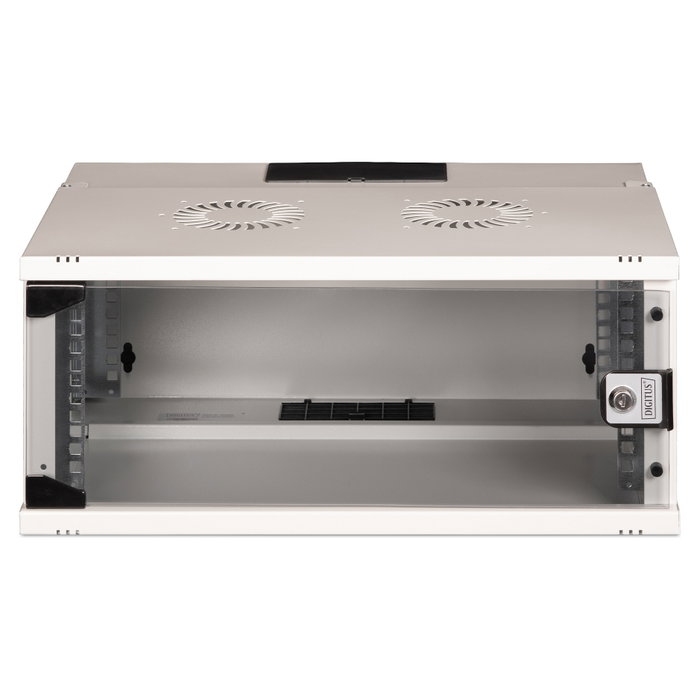 Digitus SOHO PRO Armario Rack Mural 19" 4HE 240x540x400 mm, Rieles Ajustables, Gestión Cables, Peso 60 kg, Gris Acero