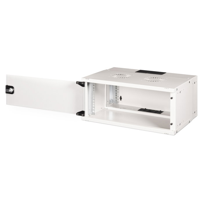 Digitus SOHO PRO Armario Rack Mural 19" 4HE 240x540x400 mm, Rieles Ajustables, Gestión Cables, Peso 60 kg, Gris Acero