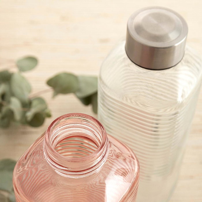 Botella Vidrio Tape Acero Inox Velvet Quid 1 L