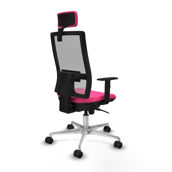 PIQUERAS Y CRESPO Silla de oficina Horna con mecanismo Sincro, Rosa y Gris PIQUERAS Y CRESPO Silla de oficina Horna con mecanismo Sincro, Rosa y Gris