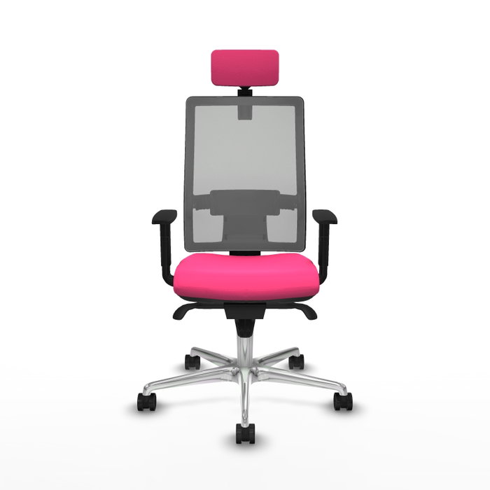 PIQUERAS Y CRESPO Silla de oficina Horna con mecanismo Sincro, Rosa y Gris PIQUERAS Y CRESPO Silla de oficina Horna con mecanismo Sincro, Rosa y Gris