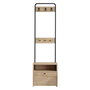 Hanah Home Pie de Recibidor 50x170x35cm Nogal y Negro