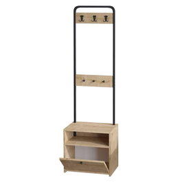 Hanah Home Pie de Recibidor 50x170x35cm Nogal y Negro