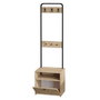 Hanah Home Pie de Recibidor 50x170x35cm Nogal y Negro