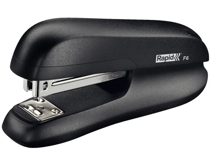 Rapid Grapadora F6 Plástico ABS Negro Capacidad 20 Hojas Usa Grapas 24/6 y 26/6