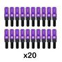 OMP Juego de 20 Tornillos con Protector de Aluminio Morado M12x1.25