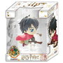 Plastoy Figura Harry Potter persiguiendo la Snitch Dorada en escoba jugando Quidditch