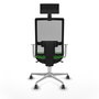 PIQUERAS Y CRESPO Silla de oficina Horna con mecanismo Sincro, Verde y Gris