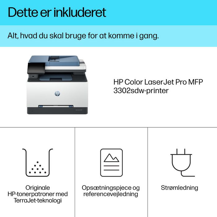 HP Impresora Multifunción Láser Color LaserJet Pro 3302sdw Impresión, Escaneo y Copia Profesional