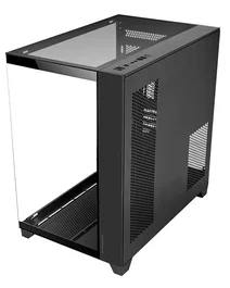Mars Gaming MC-3C Caja Gaming ATX Midi Tower Negra con Triple Panel de Cristal Templado, Doble Cámara, Soporte para 7 Ventiladores y Refrigeración Líquida hasta 360mm - Negro