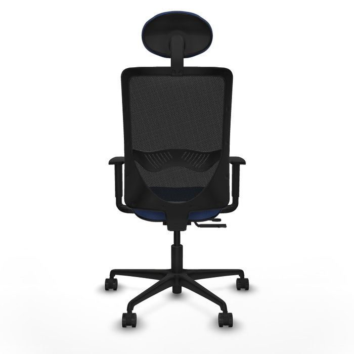 PIQUERAS Y CRESPO Silla de oficina Zulema con mecanismo Sincro/Traslack Azul marino y Negro