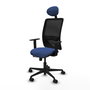 PIQUERAS Y CRESPO Silla de oficina Zulema con mecanismo Sincro/Traslack Azul marino y Negro
