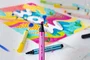 Stabilo 768/04-21 Estuche Arty con 4 colores - Rotulador Premium con punta biselada Pen 68 MAX