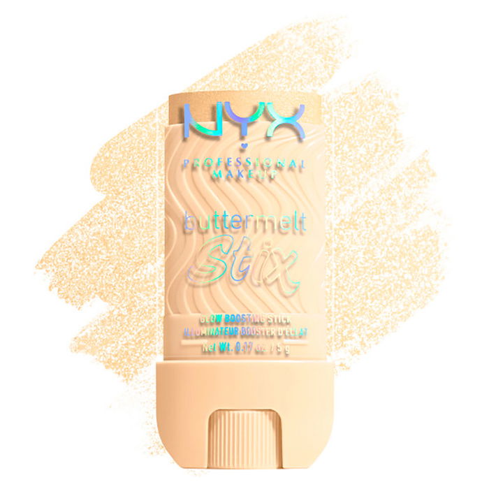 NYX Professional Make Up Buttermelt Stix Glow Boosting Stick #05-Sending Melt - Iluminador con Manteca de Cupuaçu y Aceite de Coco - 5 g
