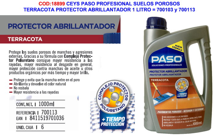Paso Protector abrillantador terracota 1 l