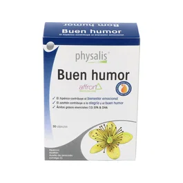PHYSALIS Buen Humor 30Cap. con Hipérico, Azafrán (Affron®) y Omega 3 (EPA/DHA) para Bienestar Emocional y Calma General