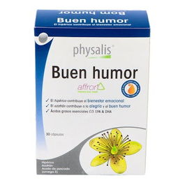 PHYSALIS Buen Humor 30Cap. con Hipérico, Azafrán (Affron®) y Omega 3 (EPA/DHA) para Bienestar Emocional y Calma General