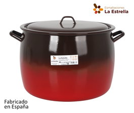 La Estrella Olla Abombada con Tapa de 36 cm - 30 Litros