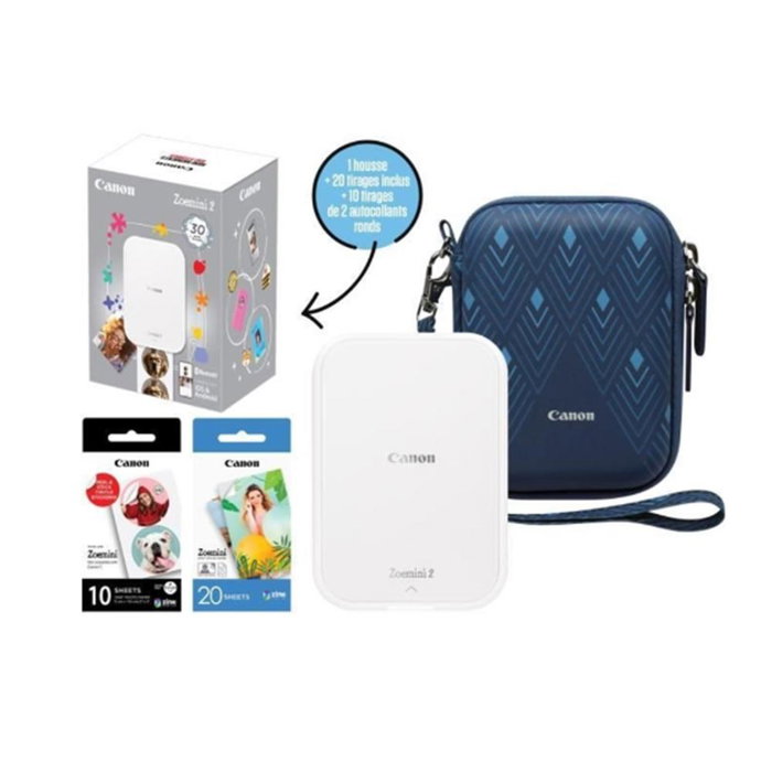 Canon Impresora Zoemini 2 Blanca + 30 Papeles Fotográficos Adhesivos